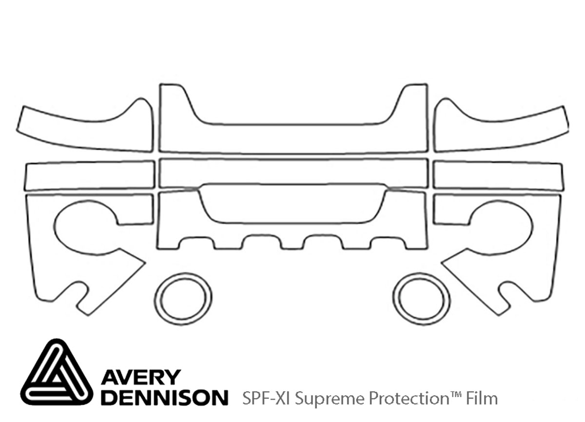 ##LONGDESCRIPTIONNAME2## Avery Dennison Clear Bra Bumper Paint Protection Kit Diagram