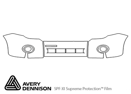 Ford Escape 2008-2012 Avery Dennison Clear Bra Bumper Paint Protection Kit Diagram