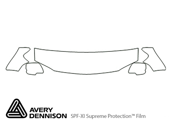 Ford Escape 2008-2012 Avery Dennison Clear Bra Hood Paint Protection Kit Diagram