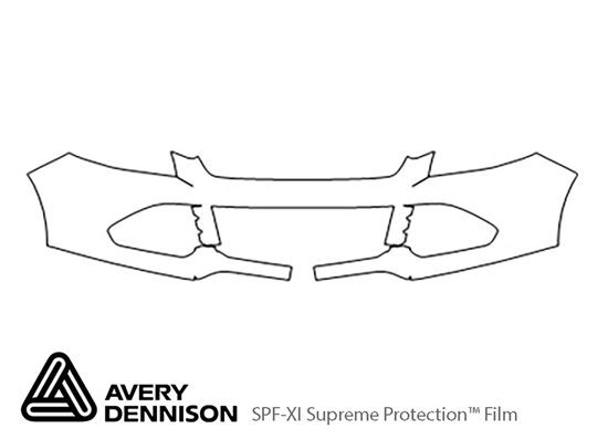 Ford Escape 2013-2016 Avery Dennison Clear Bra Bumper Paint Protection Kit Diagram