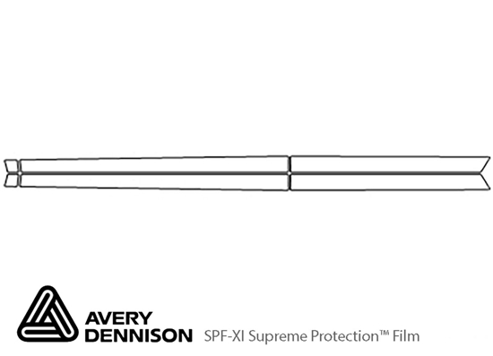 Ford Escape 2013-2016 Avery Dennison Clear Bra Door Cup Paint Protection Kit Diagram