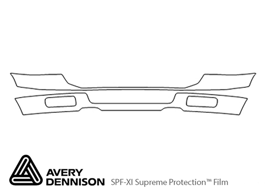 Ford Excursion 2005-2005 Avery Dennison Clear Bra Bumper Paint Protection Kit Diagram