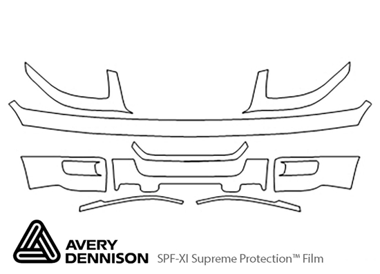 Ford Expedition 2003-2006 Avery Dennison Clear Bra Bumper Paint Protection Kit Diagram