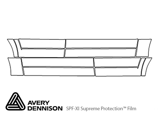 Ford Expedition 2007-2017 Avery Dennison Clear Bra Door Cup Paint Protection Kit Diagram