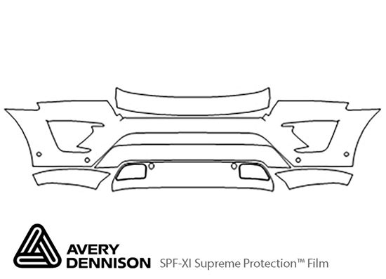 Ford Expedition 2018-2024 Avery Dennison Clear Bra Bumper Paint Protection Kit Diagram