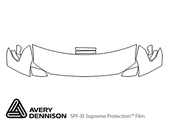 Ford Expedition 2018-2024 Avery Dennison Clear Bra Hood Paint Protection Kit Diagram