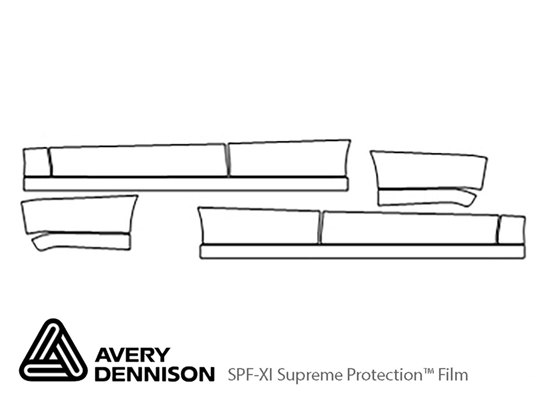 Ford Expedition 2018-2024 Avery Dennison Clear Bra Door Cup Paint Protection Kit Diagram