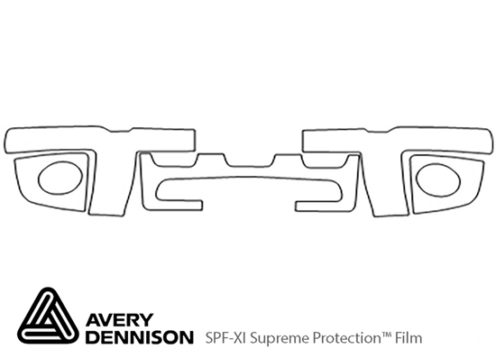 Ford Explorer 1998-2001 Avery Dennison Clear Bra Bumper Paint Protection Kit Diagram