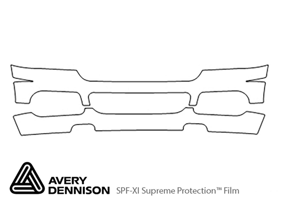 Ford Explorer 2002-2005 Avery Dennison Clear Bra Bumper Paint Protection Kit Diagram