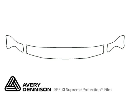 Ford Explorer 2002-2005 Avery Dennison Clear Bra Hood Paint Protection Kit Diagram