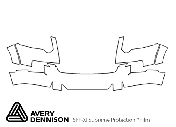 ##LONGDESCRIPTIONNAME2## Avery Dennison Clear Bra Bumper Paint Protection Kit Diagram