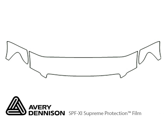 Ford Explorer 2006-2010 Avery Dennison Clear Bra Hood Paint Protection Kit Diagram