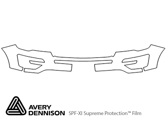 Ford Explorer 2016-2017 Avery Dennison Clear Bra Bumper Paint Protection Kit Diagram