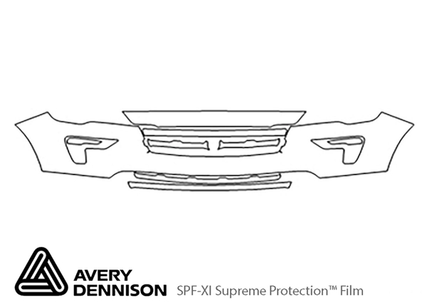 ##LONGDESCRIPTIONNAME2## Avery Dennison Clear Bra Bumper Paint Protection Kit Diagram