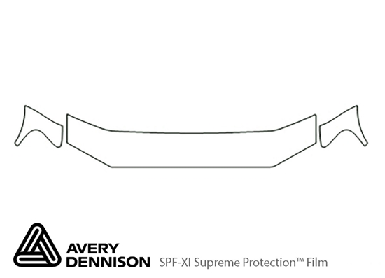 Ford Explorer Sport Trac 2001-2004 Avery Dennison Clear Bra Hood Paint Protection Kit Diagram