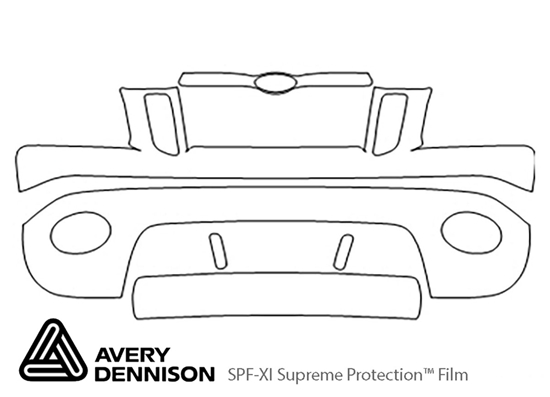 Ford Explorer Sport Trac 2005-2005 Avery Dennison Clear Bra Bumper Paint Protection Kit Diagram