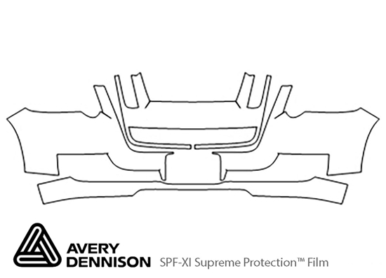 Ford Explorer Sport Trac 2007-2010 Avery Dennison Clear Bra Bumper Paint Protection Kit Diagram