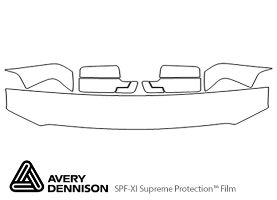 Ford F-150 2004-2008 Avery Dennison Clear Bra Hood Paint Protection Kit Diagram