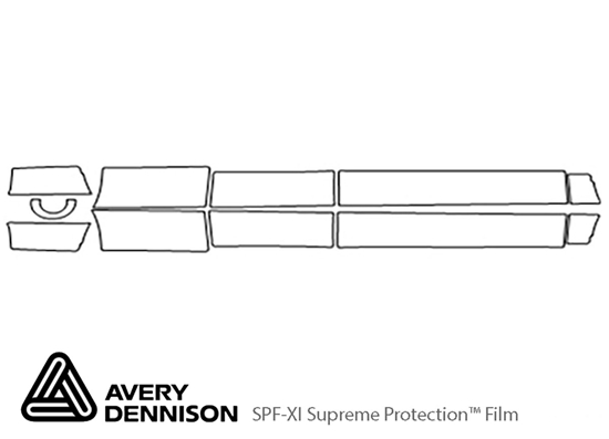 Ford F-150 2004-2008 Avery Dennison Clear Bra Door Cup Paint Protection Kit Diagram