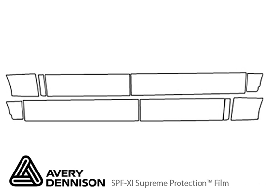 Ford F-150 2009-2014 Avery Dennison Clear Bra Door Cup Paint Protection Kit Diagram