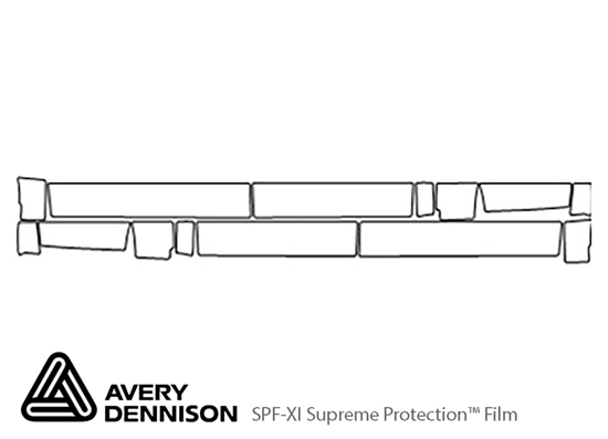 Ford F-150 2015-2020 Avery Dennison Clear Bra Door Cup Paint Protection Kit Diagram