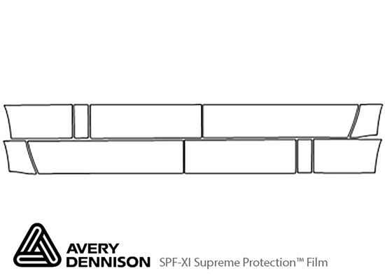 Ford F-250 2008-2010 Avery Dennison Clear Bra Rocker Paint Protection Kit Diagram