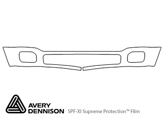 Ford F-350 2011-2016 Avery Dennison Clear Bra Bumper Paint Protection Kit Diagram