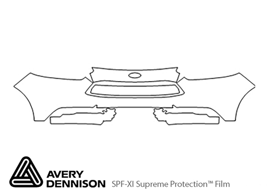 Ford Fiesta 2014-2019 Avery Dennison Clear Bra Bumper Paint Protection Kit Diagram