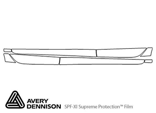 Ford Fiesta 2014-2019 Avery Dennison Clear Bra Door Cup Paint Protection Kit Diagram