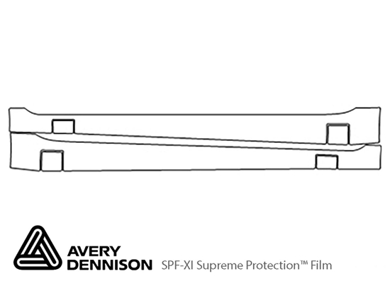 Ford Fiesta 2014-2019 Avery Dennison Clear Bra Door Cup Paint Protection Kit Diagram