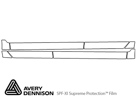 Ford Focus 2012-2014 Avery Dennison Clear Bra Door Cup Paint Protection Kit Diagram