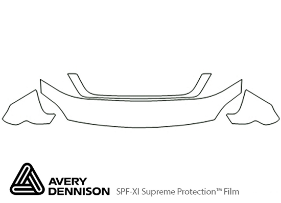 Ford Freestar 2004-2007 Avery Dennison Clear Bra Hood Paint Protection Kit Diagram