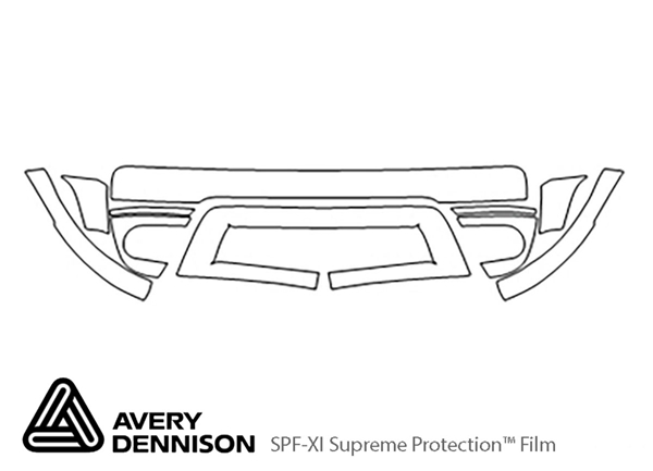 ##LONGDESCRIPTIONNAME2## Avery Dennison Clear Bra Bumper Paint Protection Kit Diagram