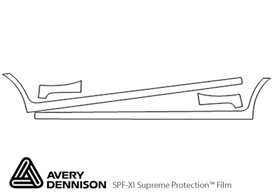 Ford Fusion 2006-2009 Avery Dennison Clear Bra Door Cup Paint Protection Kit Diagram