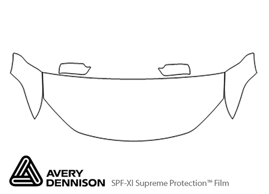 Ford Fusion 2010-2012 Avery Dennison Clear Bra Hood Paint Protection Kit Diagram