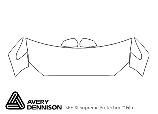 Ford Fusion 2013-2020 Avery Dennison Clear Bra Hood Paint Protection Kit Diagram