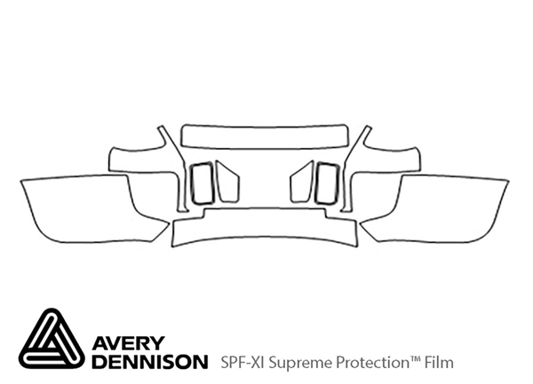 ##LONGDESCRIPTIONNAME2## Avery Dennison Clear Bra Bumper Paint Protection Kit Diagram