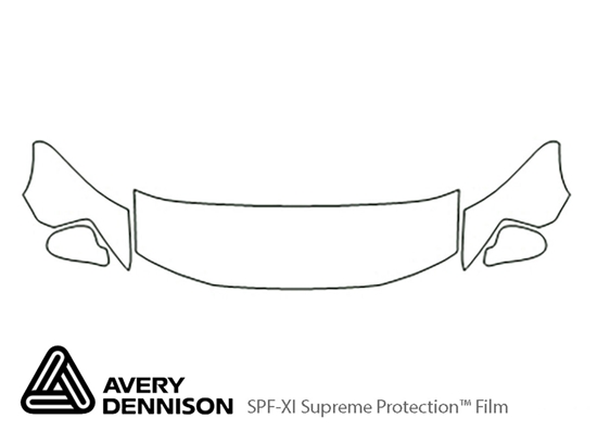 Ford Mustang 1999-2004 Avery Dennison Clear Bra Hood Paint Protection Kit Diagram