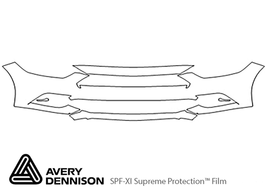 Ford Mustang 2015-2017 Avery Dennison Clear Bra Bumper Paint Protection Kit Diagram