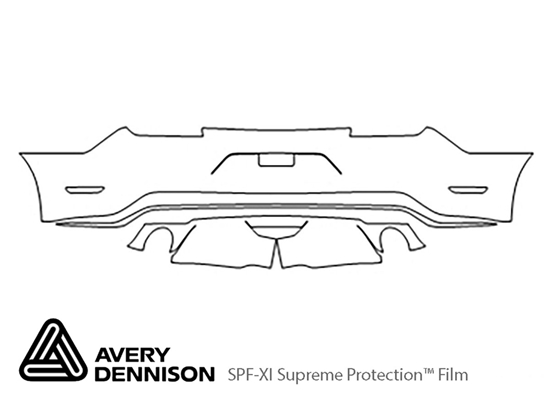 Ford Mustang 2015-2017 Avery Dennison Clear Bra Door Cup Paint Protection Kit Diagram