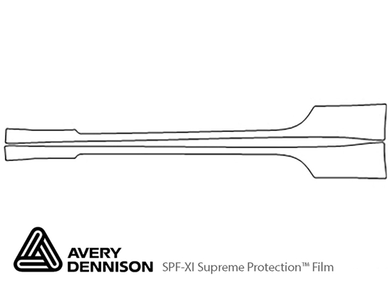 Ford Mustang 2015-2017 Avery Dennison Clear Bra Door Cup Paint Protection Kit Diagram