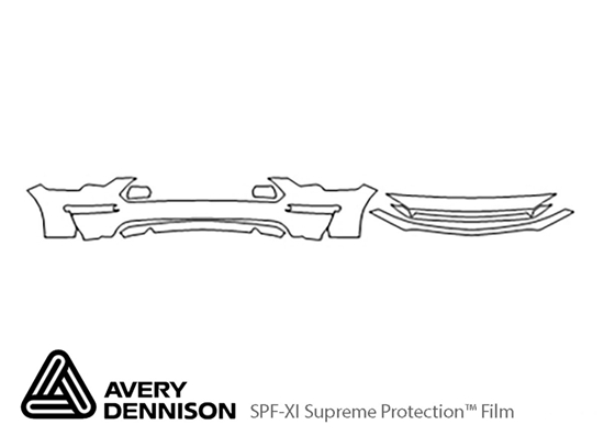 Ford Mustang 2018-2023 Avery Dennison Clear Bra Bumper Precut PPF Diagram