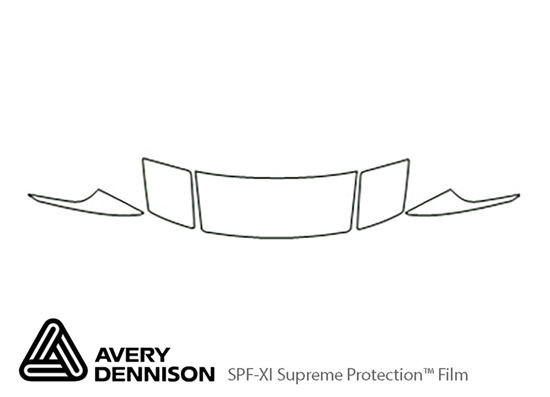 Ford Probe 1993-1997 Avery Dennison Clear Bra Hood Paint Protection Kit Diagram