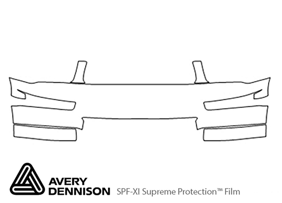 Ford Shelby GT500 2007-2009 Avery Dennison Clear Bra Bumper Paint Protection Kit Diagram