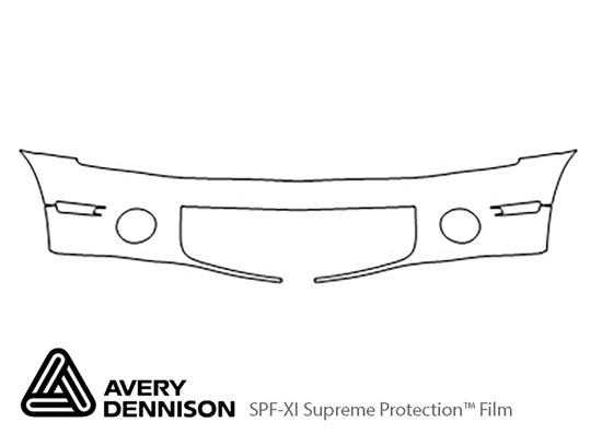 Ford Shelby GT500 2010-2012 Avery Dennison Clear Bra Bumper Paint Protection Kit Diagram