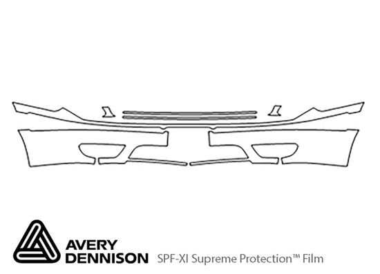 Ford Taurus 2004-2007 Avery Dennison Clear Bra Bumper Paint Protection Kit Diagram