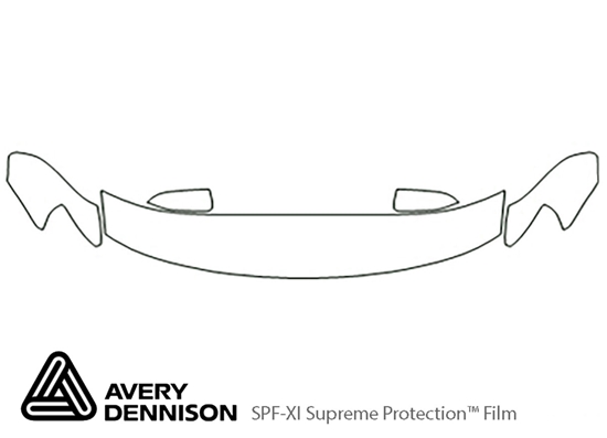 Ford Taurus 2008-2009 Avery Dennison Clear Bra Hood Precut PPF Diagram