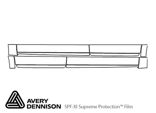 Ford Taurus 2008-2009 Avery Dennison Clear Bra Door Cup Paint Protection Kit Diagram