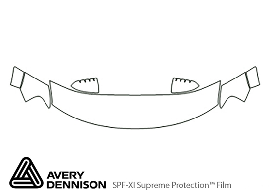 Ford Taurus X 2008-2009 Avery Dennison Clear Bra Hood Paint Protection Kit Diagram