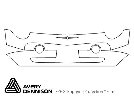 Ford Thunderbird 2002-2005 Avery Dennison Clear Bra Bumper Paint Protection Kit Diagram